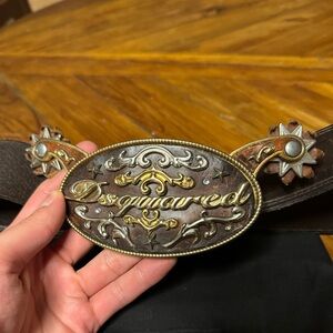 DSQUARED2 Spring 2006 RTW Western Spur Rodeo Spell out belt
